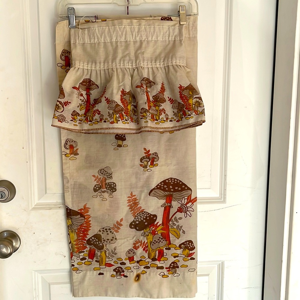 Vintage mushroom curtains